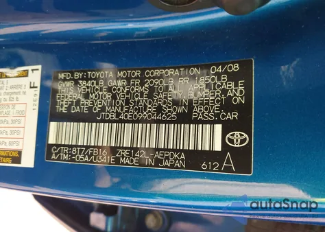 2009 Toyota Corolla Le z USA, uszkodzony, nr VIN JTDBL40E099044625